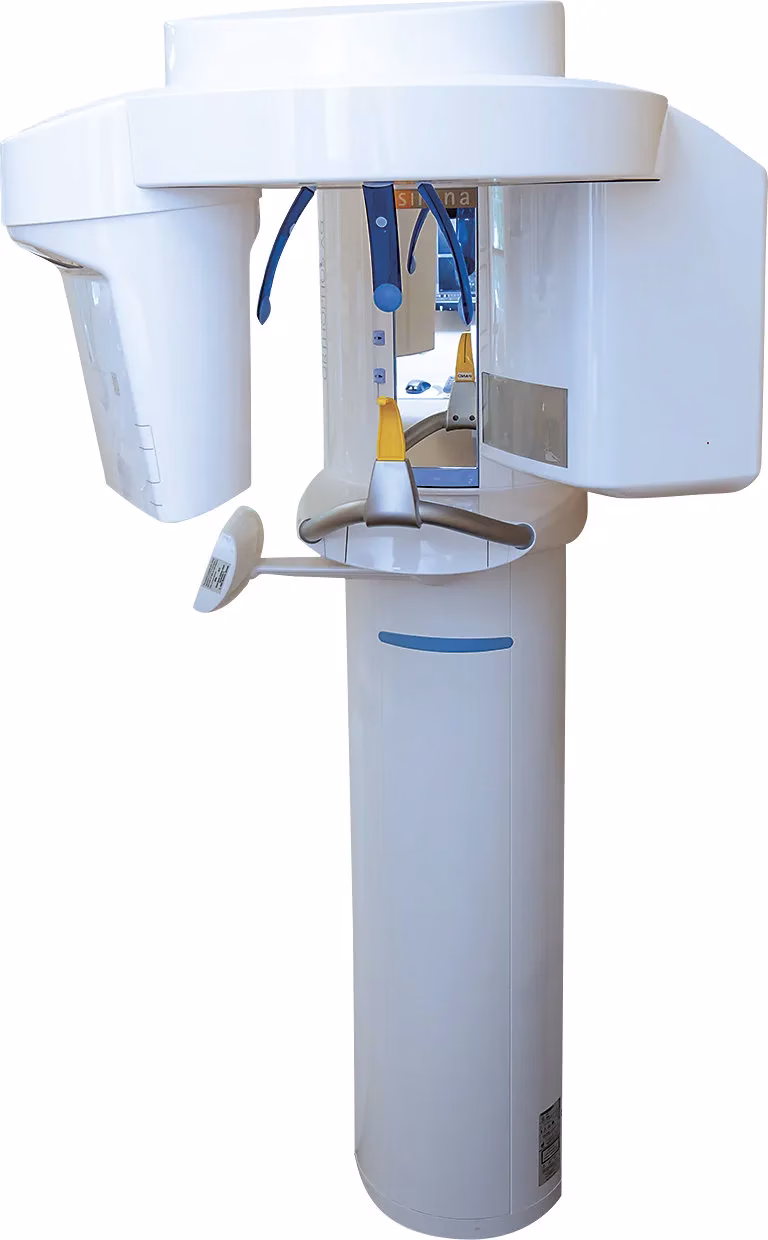 3D CT scanner for dental imaging and diagnosis, showcasing advanced technology for accurate treatment planning at Rosemary Dental Spa.